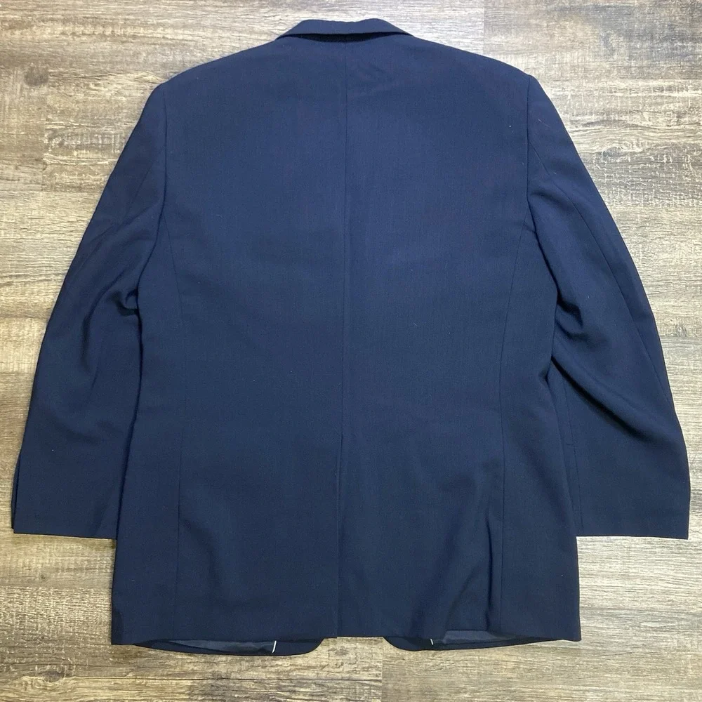 Joseph & Feiss Navy Blazer Jacket Men's 42R 100% Wool Quiet Luxury Preppy Sharp
